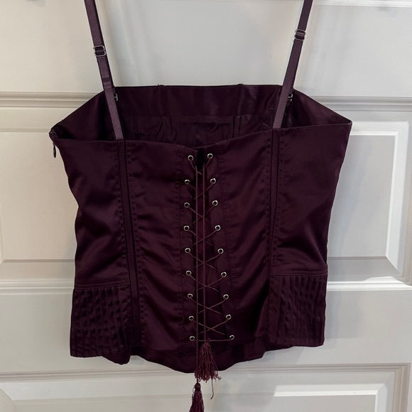 H&M Tops - Burgundy Corset Top